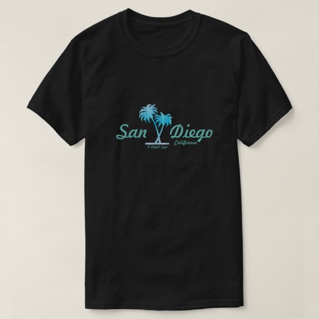 T-shirt San Diego (palmiers) - Une chemise MisterP (Design devant)