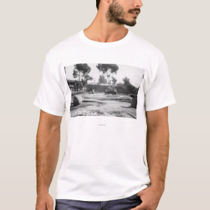 T-shirt San Diego, vieille photographie de vue de plaza de