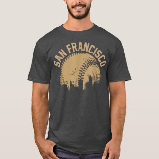 T-shirt San Francisco Baseball Skyline California Player C