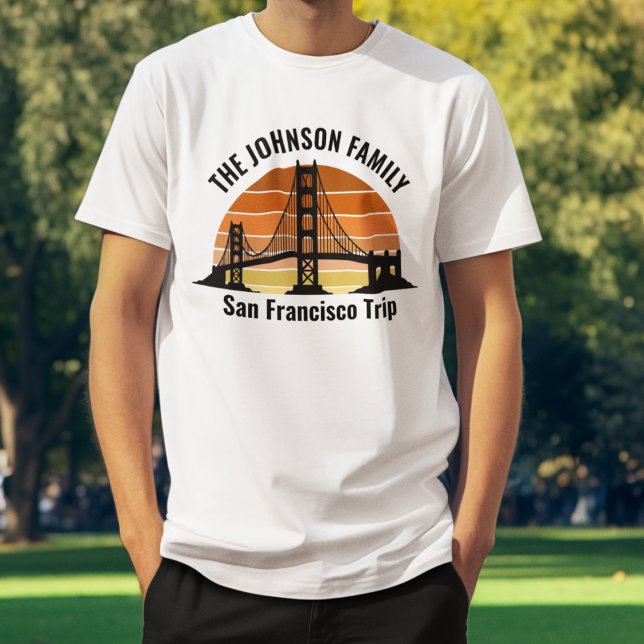 T-shirt San Francisco Bridge Sunset Vacances personnalisée (Créateur téléchargé)
