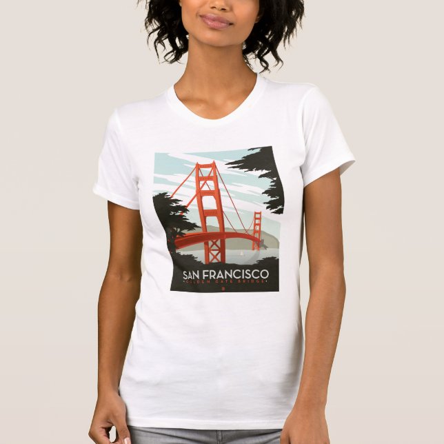 T-shirt San Francisco, CA - Golden Gate Bridge (Devant)