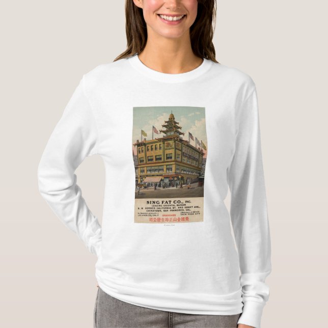 T-shirt San Francisco, CAChinatown AdSing grosse Cie. (Devant)