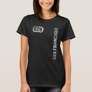 T-shirt San Francisco California 628 Area Code Ret Vintage