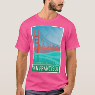 T-shirt San Francisco California Art Déco Nouveau Travel P