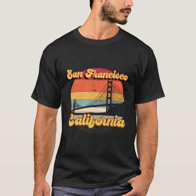 T-shirt San Francisco California Golden Gate Bridge (Devant)
