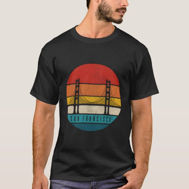 T-shirt San Francisco California Golden Gate Bridge City (Devant)