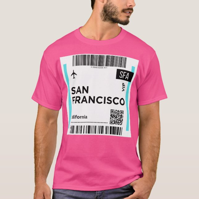 T-shirt San Francisco California Usa Joseboarding Pass (Devant)