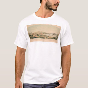 T-shirt San Francisco, carte panoramique 1849 (1626A) de