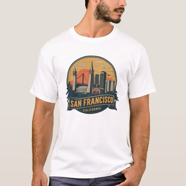 T-shirt San Francisco City California USA (Devant)