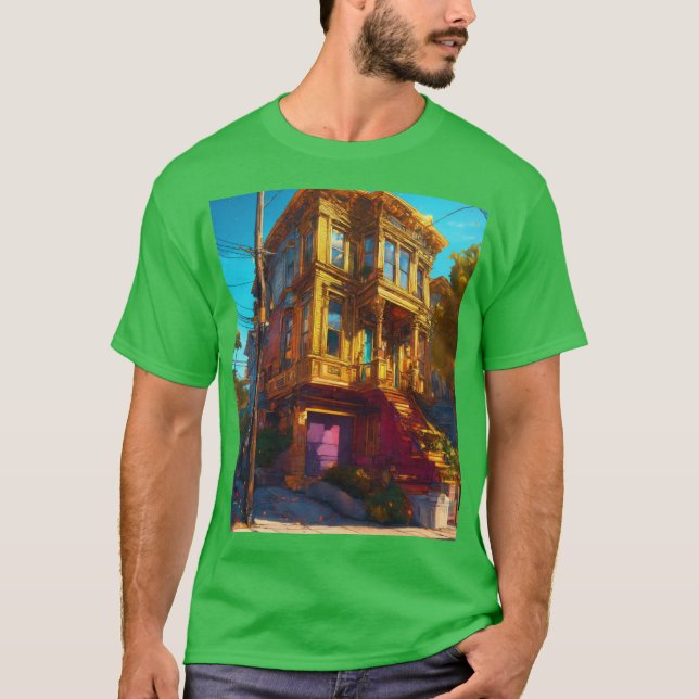 T-shirt San Francisco Dreamscape Fire & Ice Line Art Tee (Devant)
