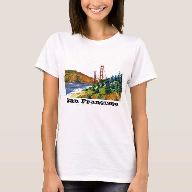 T-shirt San Francisco et beau golden gate bridge (Devant)