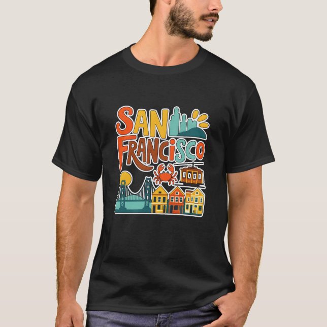 T-shirt San Francisco, Golden Gate Bridge (Devant)