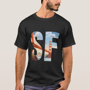 T-shirt San Francisco Iconic Golden Gate Bridge Sf Shoreli