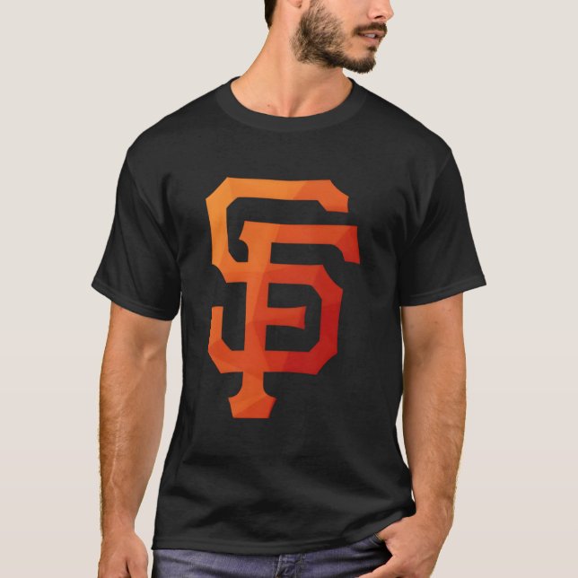 T-shirt San Francisco Sf Orange Gradient Baseball Inspiré (Devant)