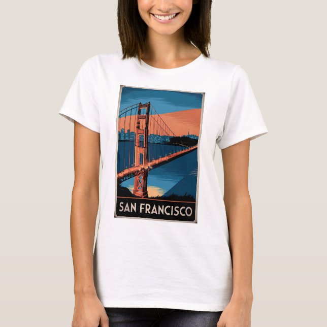 T-shirt San Francisco USA vintage (Devant)