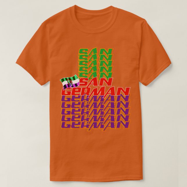 T-shirt San German Cascade text 2 (Design devant)