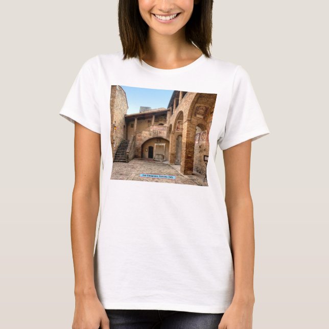 T-shirt San Gimignano, Toscane, Italie (Devant)