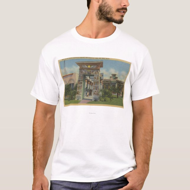 T-shirt San Jose, CA - reproduction de tombeau égyptien (Devant)