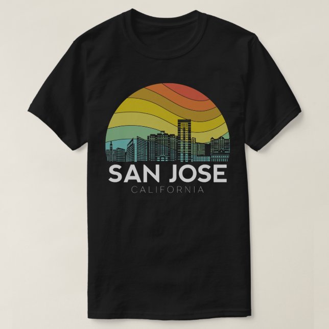 T-shirt San Jose California USA Flag Nor Cal Bear Bay Area (Design devant)