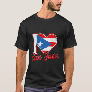 T-shirt San Juan Porto Rico Portoricain Drapeau Amour