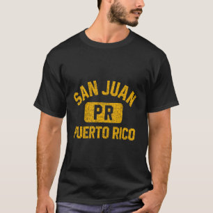 T-shirt San Juan Pr Porto Rico Style Gym Ambre Distressé
