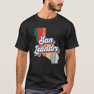 T-shirt San Leandro Ville Rétro Vintage Ville Natale Calif