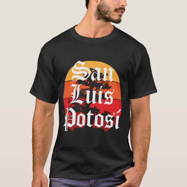 T-shirt San Luis Potosi City Mexico Old English Chola (Devant)