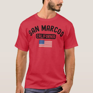 T-shirt San Marcos California USA Flag Vintage Cali Bear S