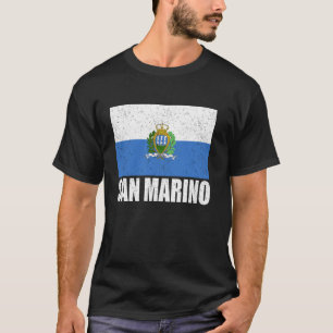 T-shirt San Marino Drapeau Grunge Souvenir Vintage Saint-M