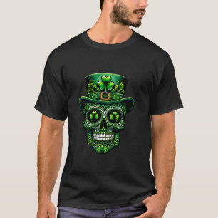 T-shirt San Patties Irlandais Crâne à sucre Jour de la mor