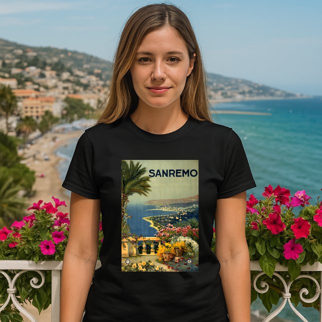 T-shirt San Remo, Italy Vintage Travel Tourism (Créateur téléchargé)