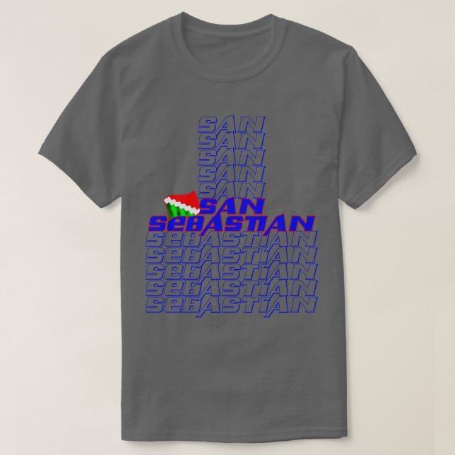 T-shirt San Sebastian Cascade texte 1 (Design devant)
