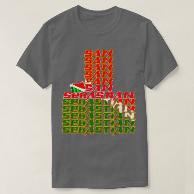 T-shirt San Sebastian Cascade texte 2 (Design devant)