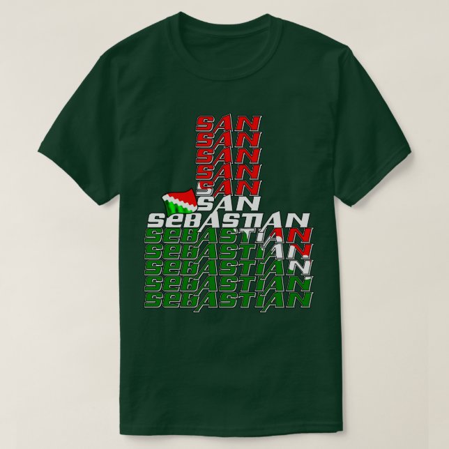 T-shirt San Sebastian Cascade texte 3 (Design devant)