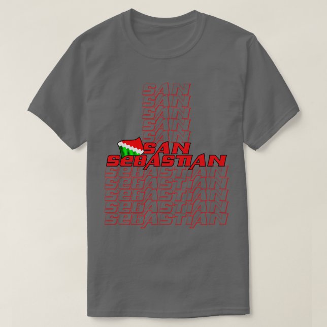 T-shirt San Sebastian Texte Cascade (Design devant)