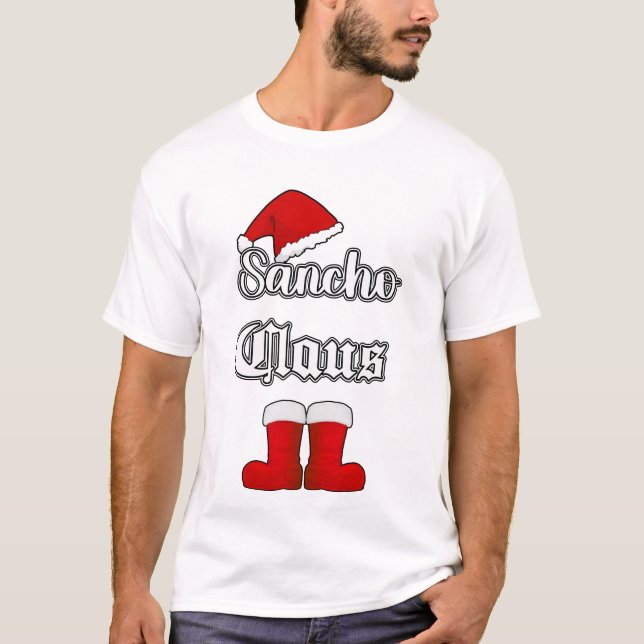 T-shirt Sancho Claus Funny Chemise de Noël (Devant)