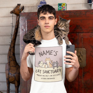 T-shirt Sanctuaire de chat personnalisé