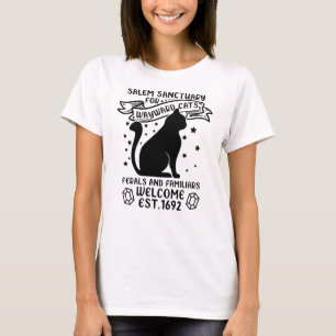 T-shirt Sanctuaire De Salem Pour Chats, Animal D'Halloween