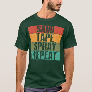T-shirt Sandape Spray Repeat Auto Body Painter Car retro f