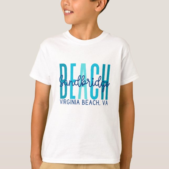 T-shirt Sandbridge Beach Virginia Beach VA (Océan) (Devant)