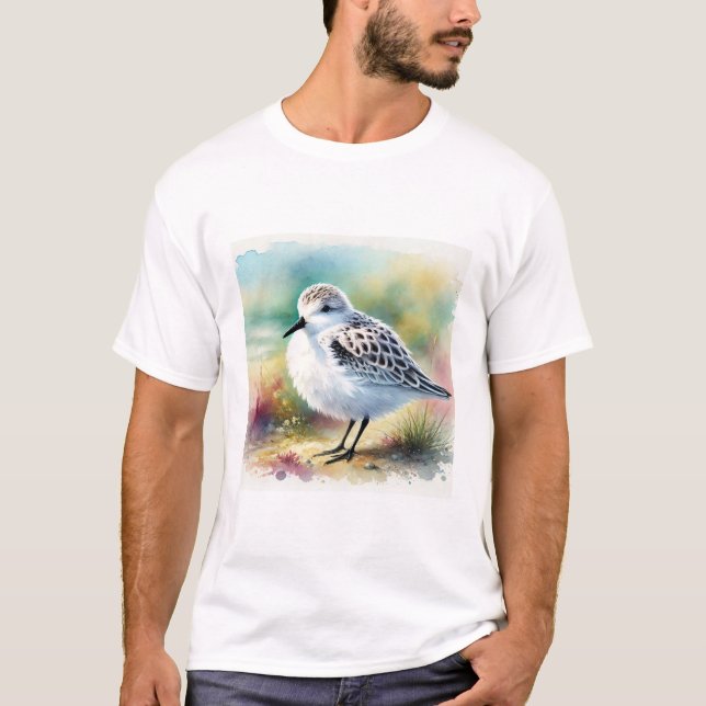 T-shirt Sanderling Bird 200924AREF115 - Watercolor (Devant)