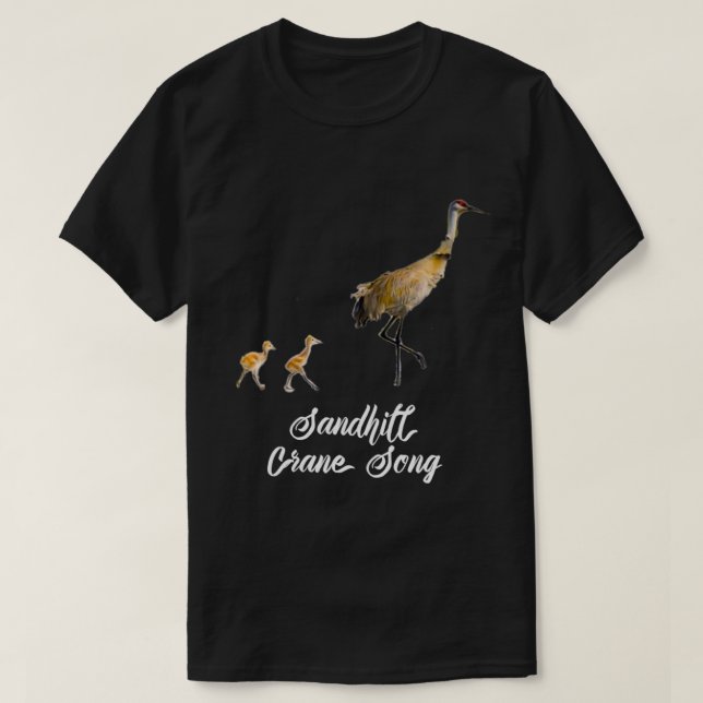 T-shirt Sandhill Crane Song Design  (Design devant)