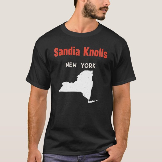 T-shirt Sandia Knolls New York USA State America Travel Ne (Devant)