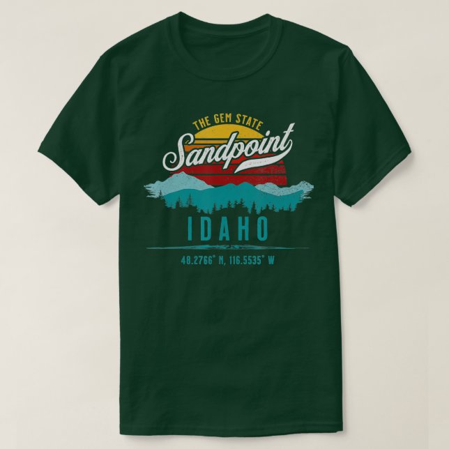 T-shirt Sandpoint Idaho Souvenir 5 (Design devant)