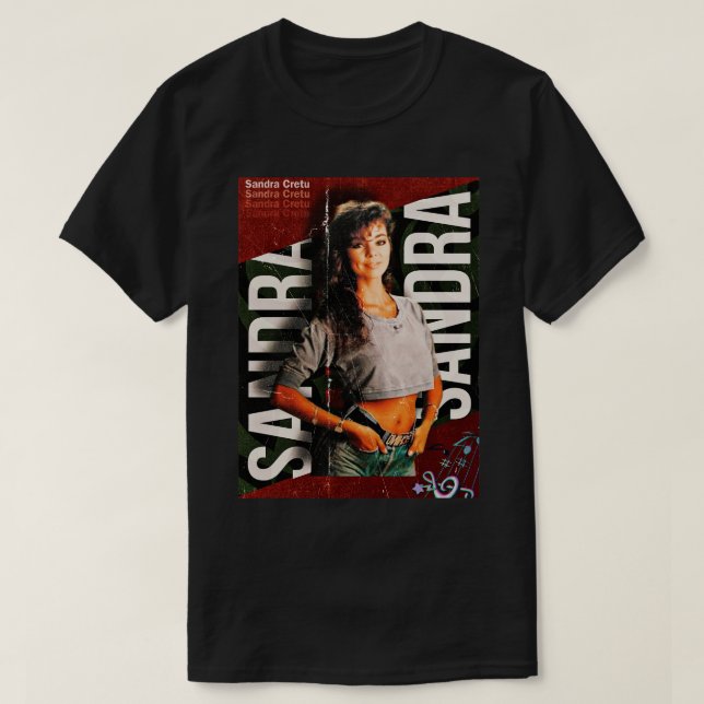 T-shirt Sandra Cretu 80s Retro Fan Design 1 (Design devant)