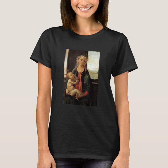 T-shirt Sandro Botticelli Madonna de la Mer Classique Vint (Devant)