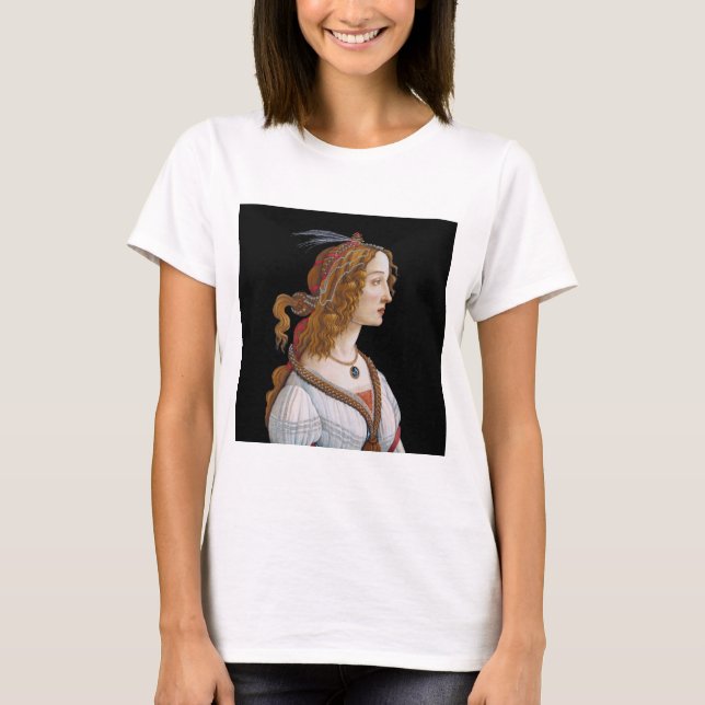 T-shirt Sandro Botticelli - Portrait de Simonetta Vespucci (Devant)