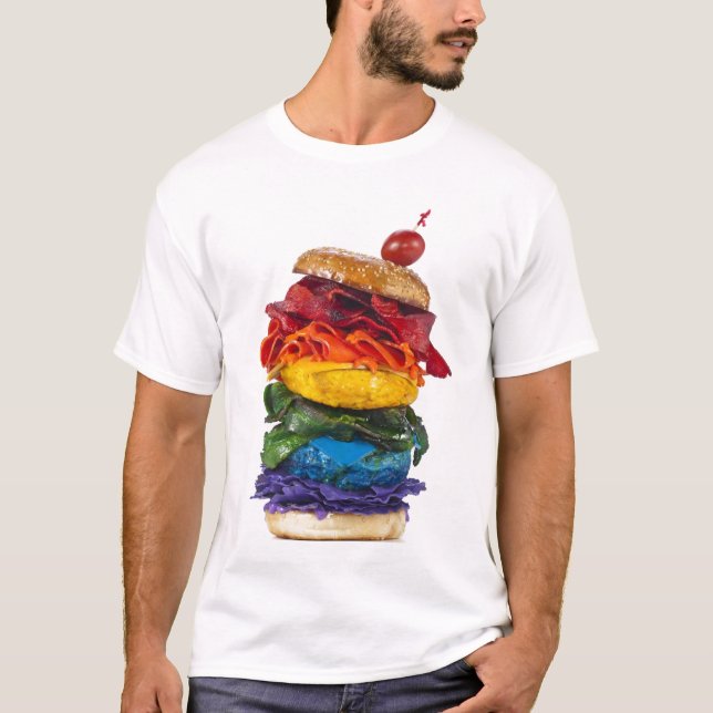 T-shirt Sandwich à arc-en-ciel (Devant)