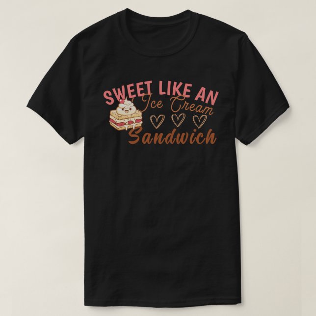 T-shirt sandwich à la crème glacée (Design devant)