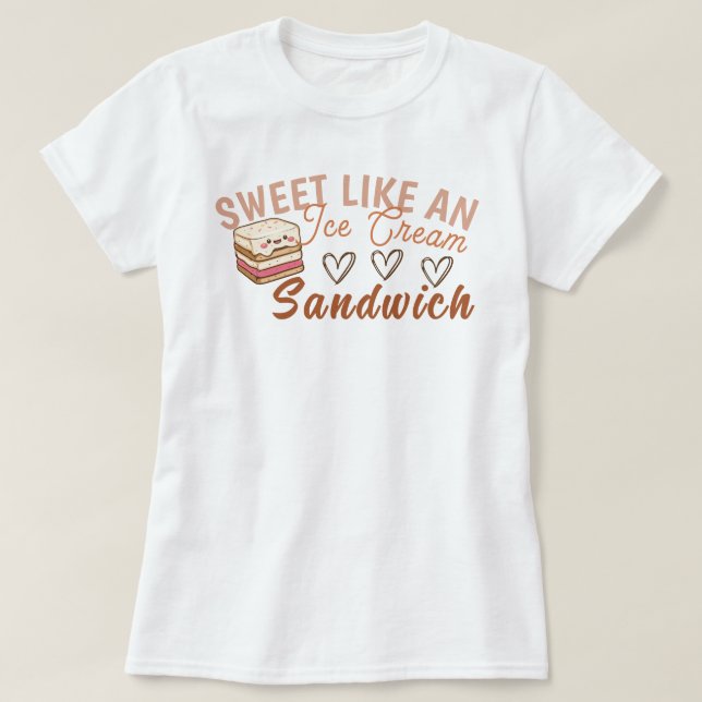 T-shirt sandwich à la crème glacée (Design devant)